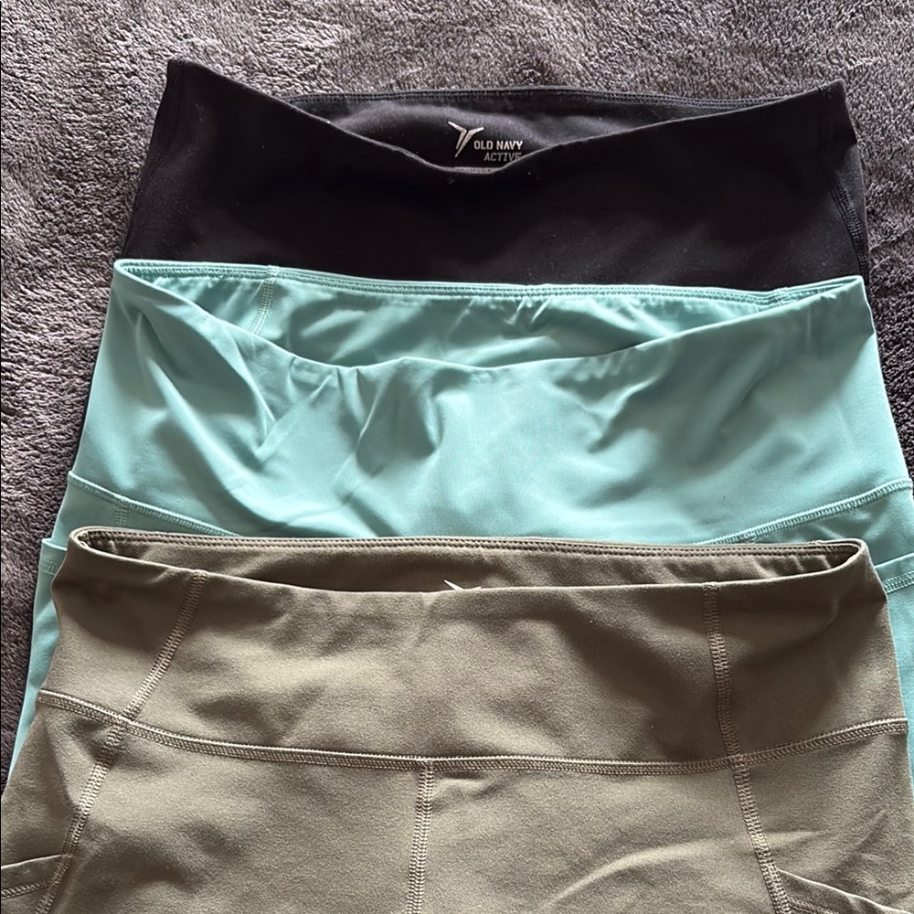 Old Navy Women's Leggings - Black, Teal, Olive